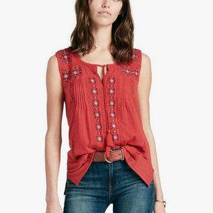 Lucky Brand Embroidered Tank